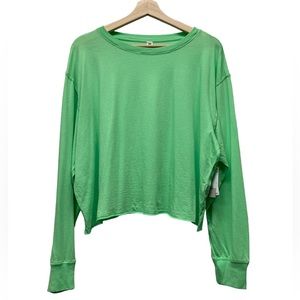New! BP. long sleeve t-shirt, crew neck, green summer, women's large